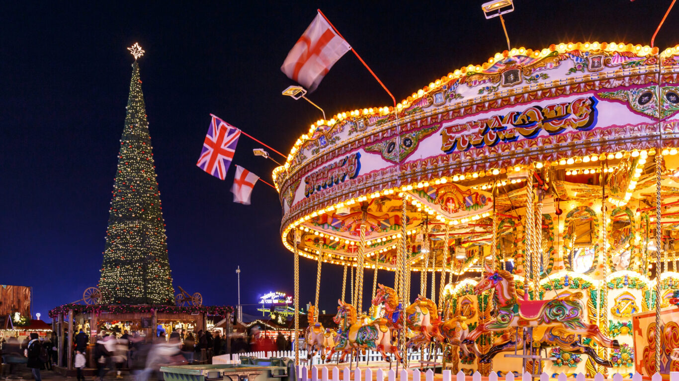 Christmas,Fair,In,Hyde,Park,In,2016,,London